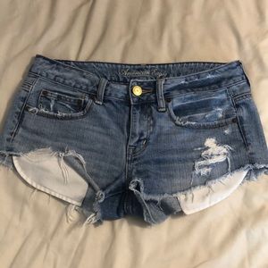 AE denim shorts